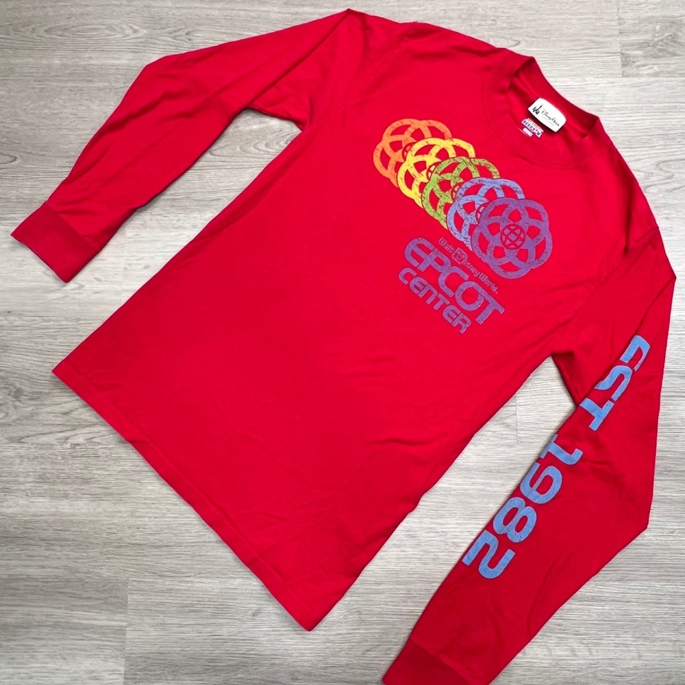 Disney Parks EPCOT Center Est 1982 Long Sleeve Graphic Tee Shirt Small